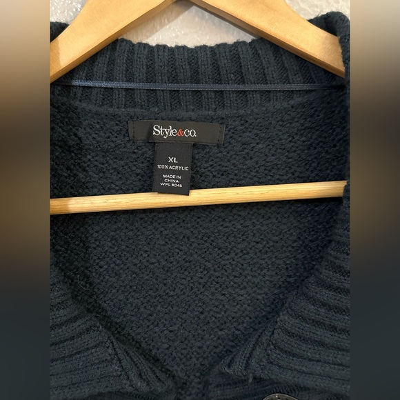 Style & Co Navy Blue Sweater Vest - Picture 2 of 3